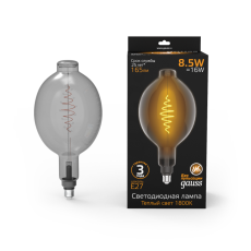 Лампа светодиодная LED Filament BT180 E27 8.5W Gray 165lm 1800K 1/2 | 152802005 | Gauss