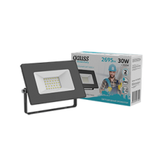 Прожектор светодиодный Elementary 30W 2695lm 4000К 200-240V IP65 черный LED 1/10 | 613100230 | Gauss