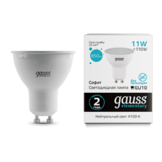 Лампа светодиодная Elementary MR16 11W 850lm 4100K GU10 LED 1/10/100 | 13621 | Gauss