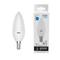 Лампа светодиодная Elementary Свеча 10W 750lm 6500K Е14 LED 1/10/100 | 33130 | Gauss