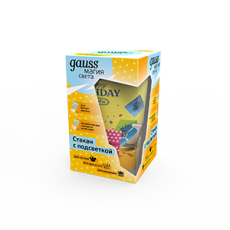 Светильник настольный Стакан с подсветкой модель LCUP Birthday 3XLR44 LED | LC002 | Gauss