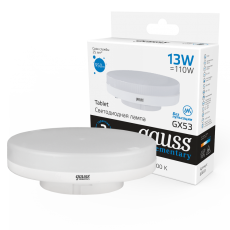 Лампа светодиодная LED Elementary GX53 13W 950lm 6500K 1/10/100 | 83833 | Gauss