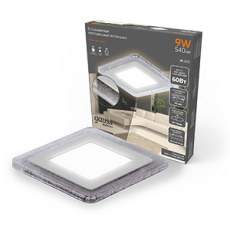 Светильник светодиодный Bubbles BL322 Квадр. 6+3W LED 3000K 540лм143x143мм O110 1/40 | BL322 | Gauss