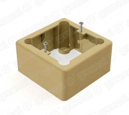 Коробка установочная 1-местная для о/п 85х85х42 IP20, цвет-СВЕТЛОЕ ДЕРЕВО (44шт) | GE40232-03 | GE40232-03