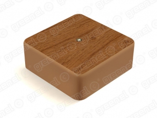 Коробка распределительная для о/п с кабель-каналом 100х100х44мм, IP40, цвет-ОРЕХ (25шт) | GE41221-14 | GREENEL