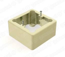 Коробка установочная 1-местная для о/п 85х85х42 IP20, цвет-СЛОНОВАЯ КОСТЬ (44шт) | GE40232-02 | GREENEL