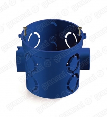 Коробка установочная 68х62 (200шт) с саморезами СИНЯЯ | GE40011-08 | GREENEL