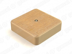 Коробка распределительная для о/п с кабель-каналом 100х100х29мм, IP40, цвет-ДУБ (42шт) | GE41218-12 | GREENEL