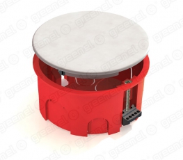 Коробка распределительная с/у 80х40 пластиковые лапки, с крышкой (для полых стен) | GE41025 | GREENEL