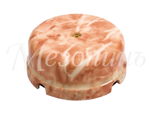 Коробка распределительная фарфоровая D80мм, высота 33мм, IP20, цвет - темный мрамор, ТМ 