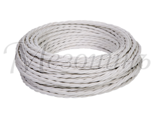 Провод монтажный витой ПВХ 3х1,5мм, цвет - белый (бухта 50м),ТМ 
