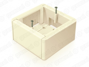 Коробка установочная универсальная для о/п 88х88х44 IP20, цвет-СЛОНОВАЯ КОСТЬ | GE40231-02 | GREENEL