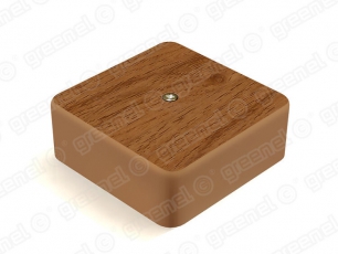 Коробка распределительная для о/п с кабель-каналом 75х75х28мм, IP40, цвет-ОРЕХ (80шт) | GE41215-14 | GREENEL