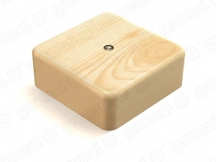 Коробка распределительная для о/п с кабель-каналом 100х100х44мм, IP40, цвет-СОСНА (25шт) | GE41221-11 | GREENEL