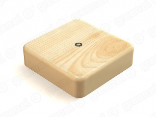 Коробка распределительная для о/п с кабель-каналом 100х100х29мм, IP40, цвет-СОСНА (42шт) | GE41218-11 | GREENEL