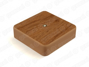 Коробка распределительная для о/п с кабель-каналом 75х75х20мм, IP40, цвет-ОРЕХ (100шт) | GE41211-14 | GE41211-14