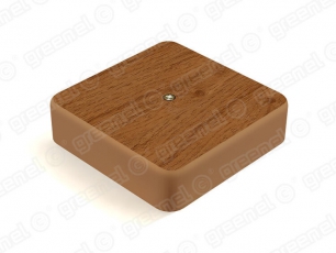 Коробка распределительная для о/п с кабель-каналом 100х100х29мм, IP40, цвет-ОРЕХ (42шт) | GE41218-14 | GREENEL