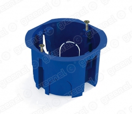 Коробка установочная 68х45 с саморезами (100шт) СИНЯЯ | GE40006-08 | GREENEL