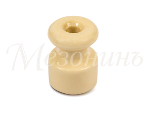 Изолятор фарфоровый для наружного монтажа витой электропроводки, D18,5х24мм, цвет -слоновая кость, ТМ МезонинЪ (40 шт /уп) | GE70025-02 | GREENEL |