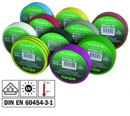 Изолента ПВХ, цвет радужный, шир. 19мм, длина 20 м, d 60 мм (упак. 10шт) | 263861 | Haupa