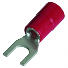 Наконечник кабельный сжимающий с вилкой, изолированный (НВИ) 10 M5 (упак.50шт) | 260858 | Haupa