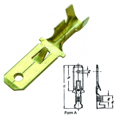 Штепсель плоский 0.5-1.0/6.3x0.8 (упак.200шт) | 280101 | Haupa