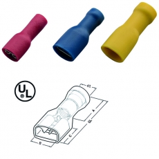 Гильза плоская штепсельная, полностью изолированная, 1,5-2,5/4,8x0,8 (упак.100шт) | 260417 | Haupa
