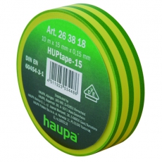 Изолента ПВХ 19 мм x 33 м цвет зелено-желтый | 263900 | Haupa