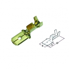 Штекер плоский 0.5-1.0/6.3x0.8 (упак.200шт) | 280100 | Haupa