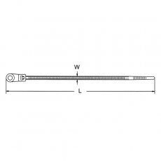 Стяжка с крепежной петлей, 300х7,8 мм, цвет естественный (упак.100шт) | 262830 | Haupa