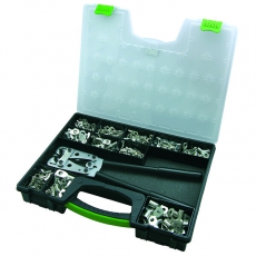 Набор трубчатых кабельных наконечников серии стандарт с клещами 210805 | 290380 | Haupa