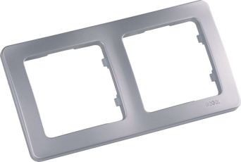Рамка двухместная, скрытой установки, цвет серебро | Р402-06 | HEGEL