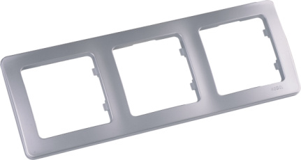Рамка трёхместная, скрытой установки, цвет серебро | Р403-06 | HEGEL