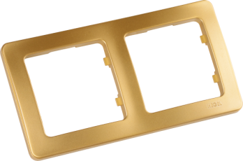 Рамка двухместная, скрытой установки, цвет золото | Р402-07 | HEGEL