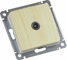 Розетка телевизионная оконечная скрытой установки, механизм, цвет сосна | РСТВ-401-02 | HEGEL