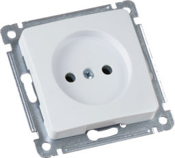 Розетка скрытой установки, одноместная, механизм, цвет белый | РС16-401 | HEGEL