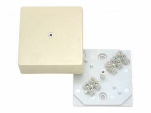 Коробка распределительная 75х75х30 с клеммником, сл.кость | КРК2702 02-И | HEGEL