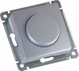 Светорегулятор (диммер) скрытой установки, поворотно-нажимного типа, механизм, цвет серебро | ДС-315-472-06 | HEGEL