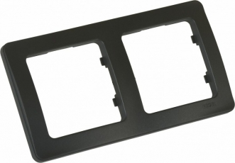 Рамка двухместная, скрытой установки, цвет черный | Р402-08 | HEGEL