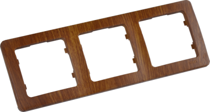 Рамка трёхместная, скрытой установки, цвет дуб | Р403-05 | HEGEL