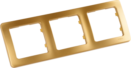 Рамка трёхместная, скрытой установки, цвет золото | Р403-07 | HEGEL