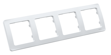 Рамка четырёхместная, скрытой установки, цвет белый | Р404 | HEGEL
