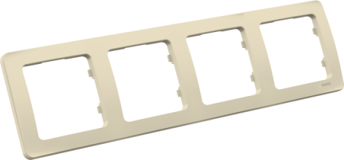 Рамка четырёхместная, скрытой установки, цвет слоновая кость | Р404-01 | HEGEL