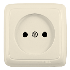 Розетка открытой установки, одноместная, цвет сл.кость | РА16-101-01 | HEGEL