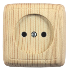 Розетка открытой установки, одноместная, цвет сосна | РА16-101-02 | HEGEL