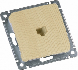 Розетка компьютерная скрытой установки, механизм, цвет сосна | РСК-400-02 | HEGEL