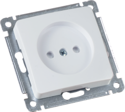 Розетка скрытой установки, одноместная, со шторкой, механизм, цвет белый | РС16-402 | HEGEL