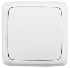 Выключатель открытой установки, одноклавишный, с монтажной пластиной, цвет белый | ВА10-115 | HEGEL