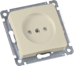 Розетка скрытой установки, одноместная, со шторкой, механизм, цвет слоновая кость | РС16-402-01 | HEGEL