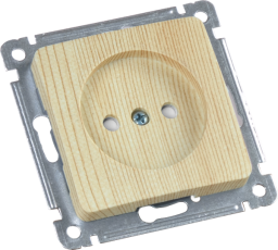 Розетка скрытой установки, одноместная, со шторкой, механизм, цвет слоновая кость | РС16-402-02 | HEGEL